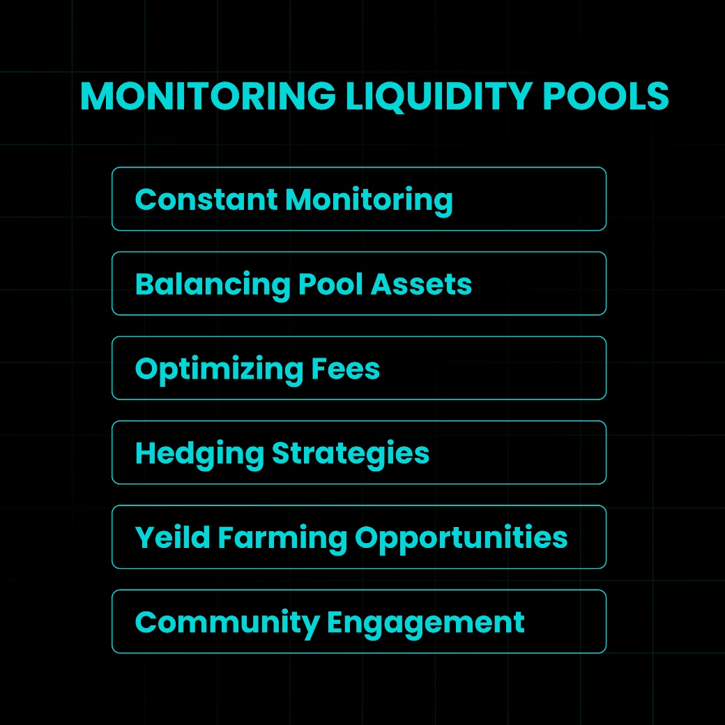 The key strategies for liquidity pools.
