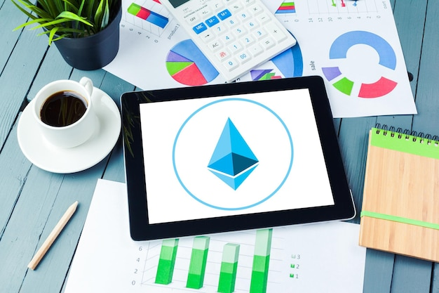 charts showing Ethereum’s price trend and trading volume