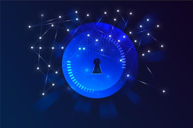 Visual representation of decentralized identity verification using blockchain technology