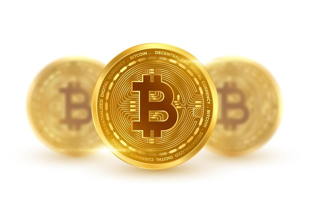 Golden physical bitcoins