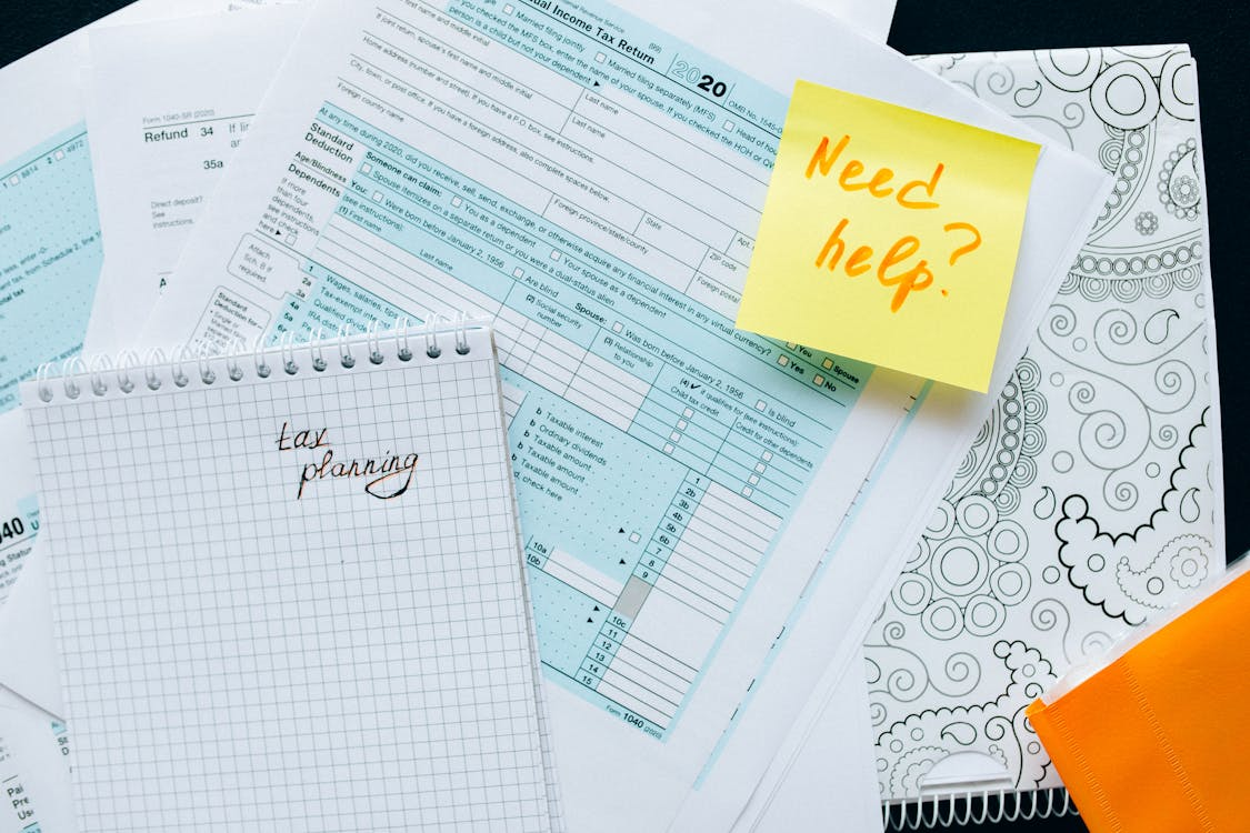 tax documents on the table