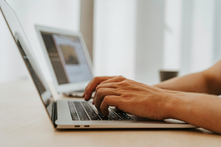 Person researching digital asset trading platforms.