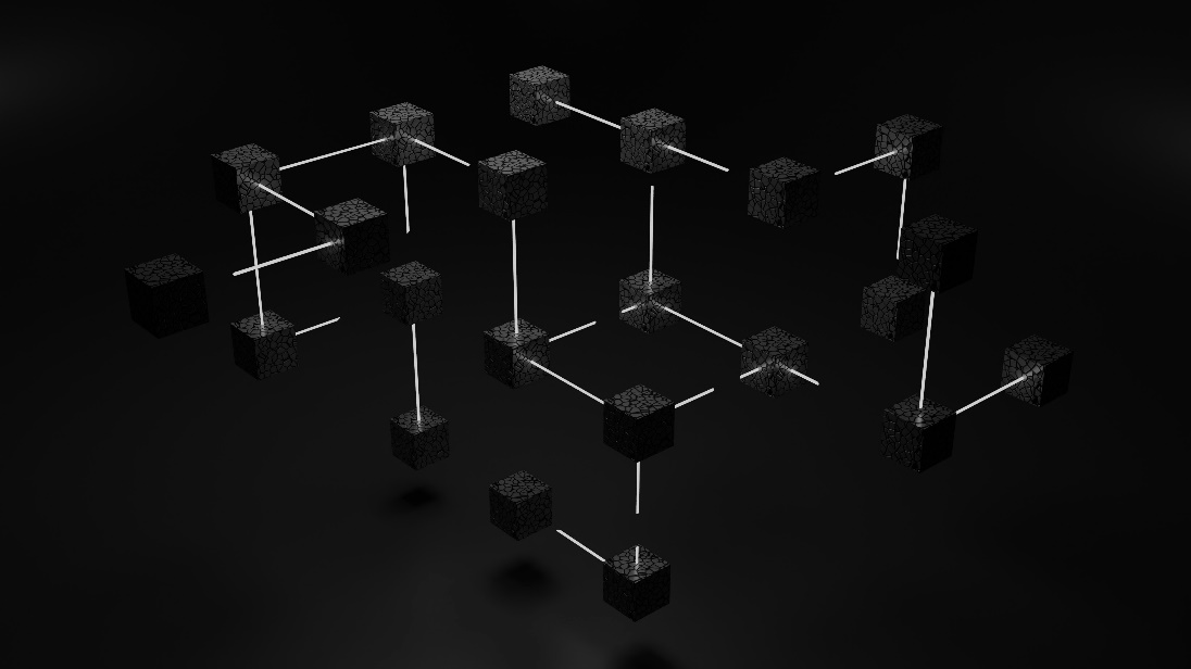Interconnected cubes symbolizing cross-chain blockchain infrastructure