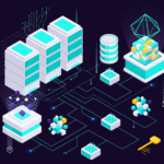 Illustration of blockchain-based infrastructure enabling real-time collateralized lending and smart contract automation for tokenized repo markets.