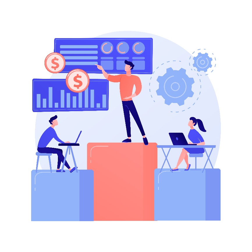 Team analyzing staking yields and financial dashboards for digital asset investments