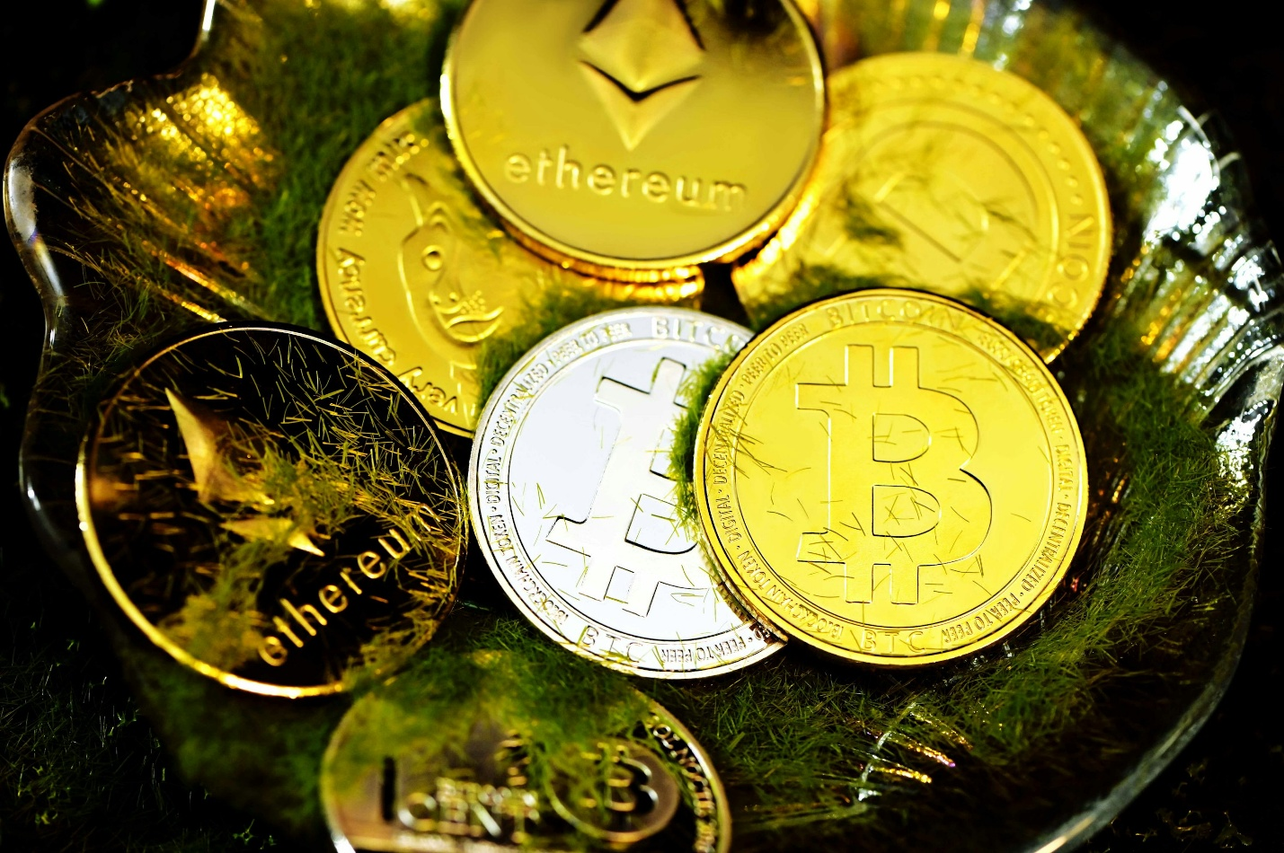 Close-up of Bitcoin and Ethereum coins representing digital asset security