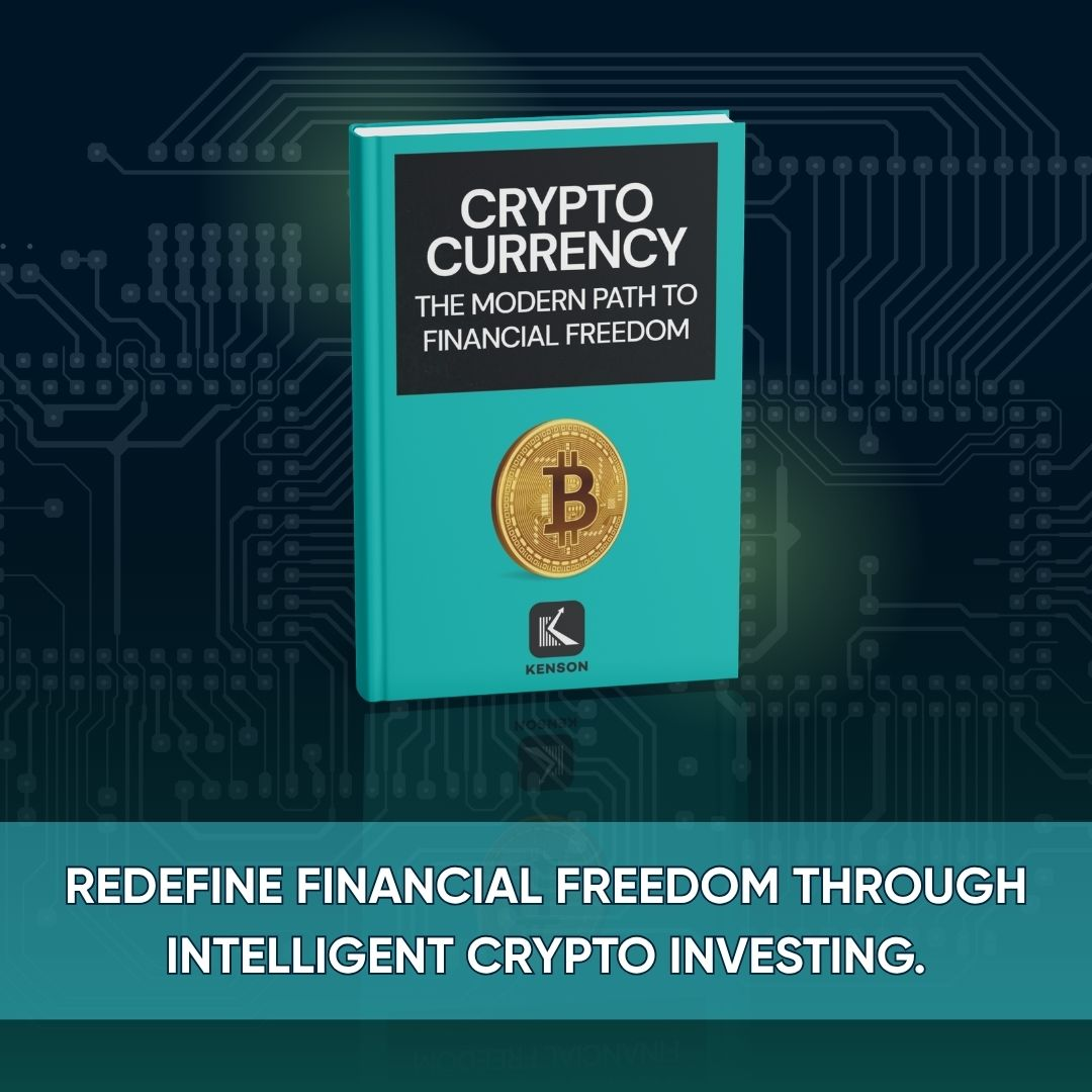 3D hardcover eBook of Cryptocurrency – The Modern Path to Financial Freedom 