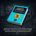 The Modern Path to Financial Freedom positioned over institutional trading charts and blockchain network elements representing crypto market readiness.