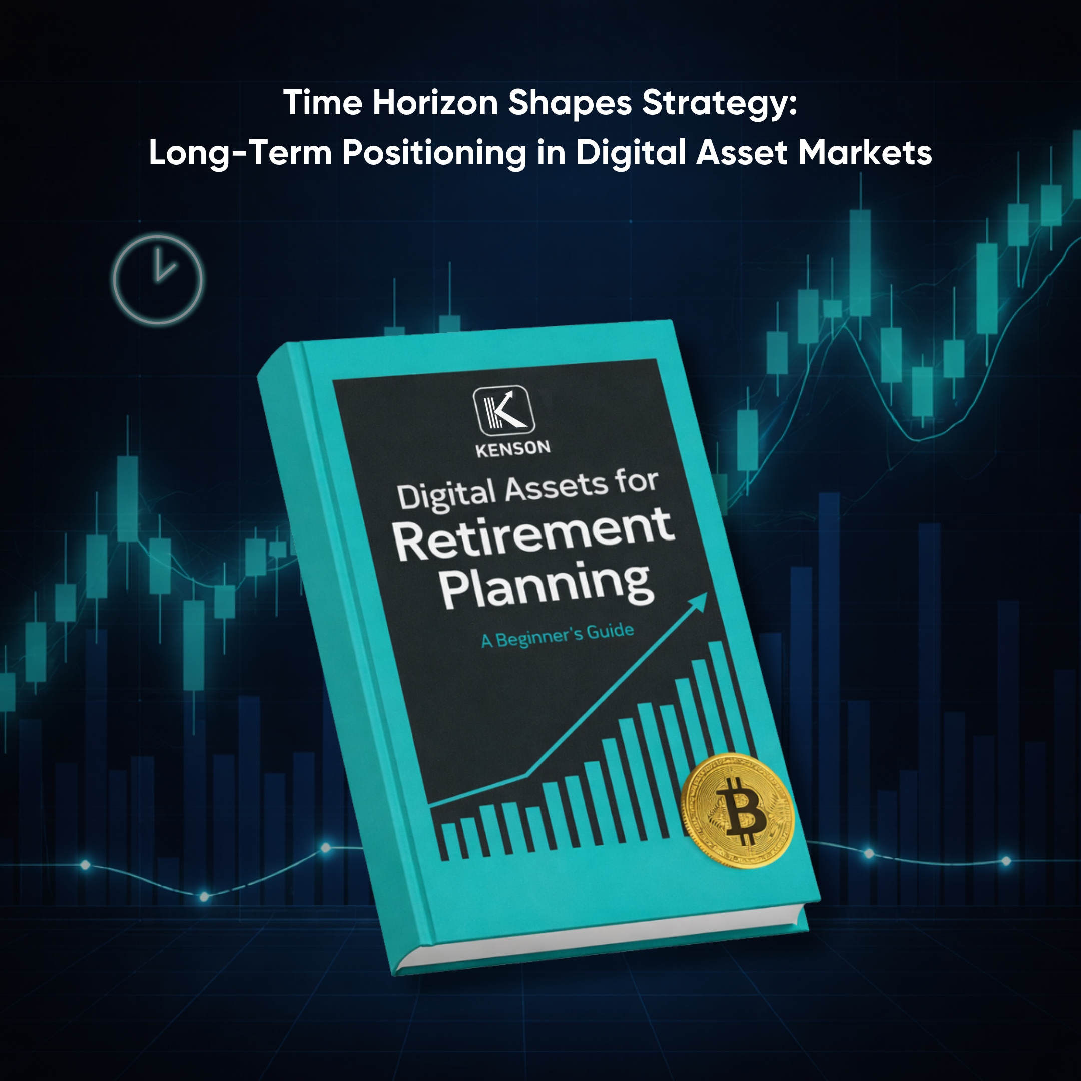 The Digital Assets for Retirement Planning book, illustrating long-term investment horizon concepts in digital asset markets.