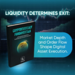 Cryptocurrency Fundamentals book illustrating crypto liquidity concepts such as market depth and execution impact.